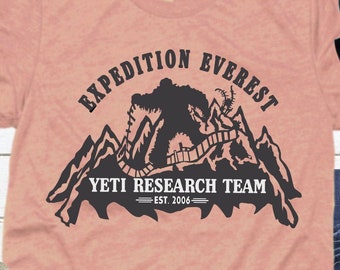 Expedition Everest Disneyworld Ride Yeti Research Team  Silhouette Cricut Cut file Sublimation Png DXF Animal Kingdom Shirt