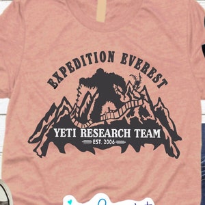 Expedition Everest Disneyworld Ride Yeti Research Team  Silhouette Cricut Cut file Sublimation Png DXF Animal Kingdom Shirt