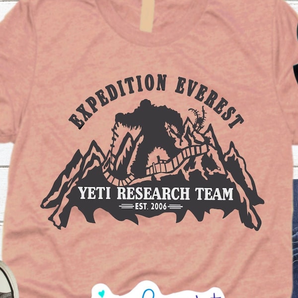 Expédition Everest Disneyworld Ride Yeti Research Team Silhouette Cricut Cut file Sublimation Png DXF Animal Kingdom Shirt