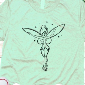 Tinker Bell Skizze SVG Tink Digitale Datei Eisen auf Cricut SVG Shirts SVG Dxf Peter Pan Tinkerbell Skizze Peter Pan Tinkerbell svg