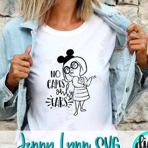 Edna Incredibles SVG Edna No Capes Only Ears Iron On Cricut Printable Digital Shirt PNG Cut File Silhouette SVG No capes Just Ears