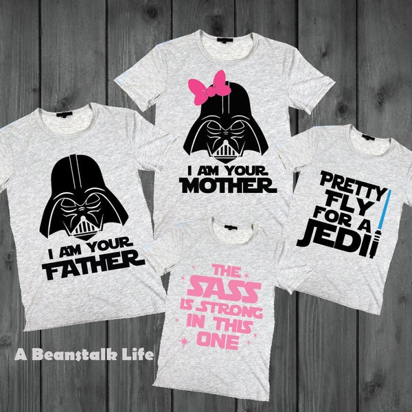 DisneySVG Star Wars Familie Shirts Eisen auf Cricut DXF druckbare digitale Shirt geschnitten Datei Disneyland Star Wars BUNDLE 4 Designs Disneyworld