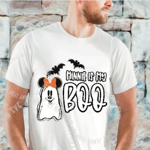 Minnie is my Boo SVG Minnie Mouse Ghost Halloween Sublimation Ghost Minnie png Digital Download Cricut Cut file Iron on Minnie Boo Shirt