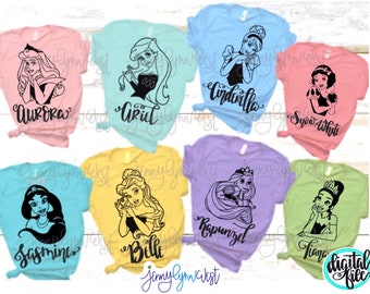 Free Free 165 Disney Princess Birthday Shirt Svg SVG PNG EPS DXF File