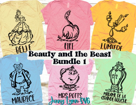 Beauty and the Beast SVG Bundle Belle Lumiere Mrs. Potts Fifi SVG