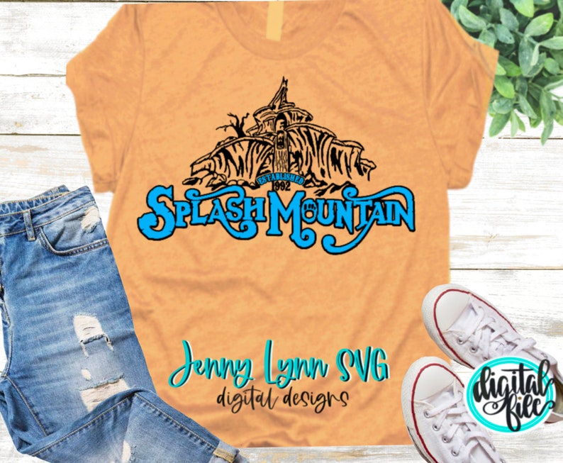 Splash Mountain SVG Digital File Cut File Silhouette Cricut Shirt Iron ...