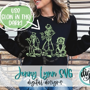 Haunted Mansion Hitchhiking Ghosts SVG Cut File - Halloween DisneySVG for Cricut, Silhouette, Sublimation PNG - Disneyland Shirt Design