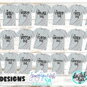 Family Shirts The One SVG Personality Birthday Girlfriends Sorority Reunion Cricut Iron On Printable Png Digital Cut File BUNDLE 22 Designs