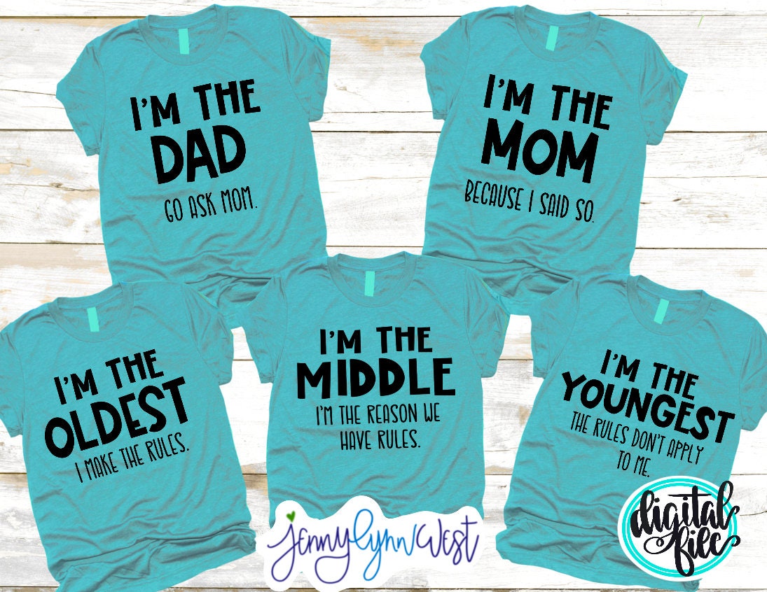 Family Rules Shirts SVG Family Shirts Iron on Cricut Printable