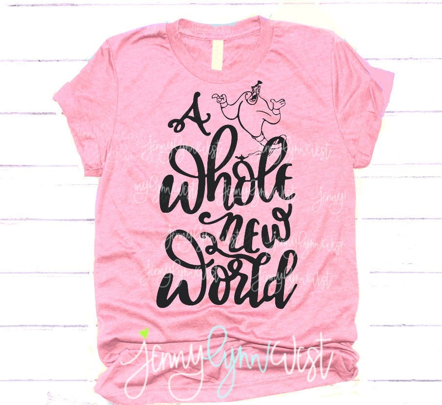 Aladdin Disney SVG A Whole New World Shirt Disneyland Disney | Etsy