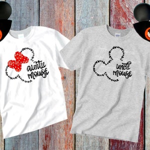 Auntie Mouse Uncle Mouse Family Shirts SVG Family Shirts Disneyland Park SVG Digital Disneyworld Download DisneySVG Digital Cricut Cut File