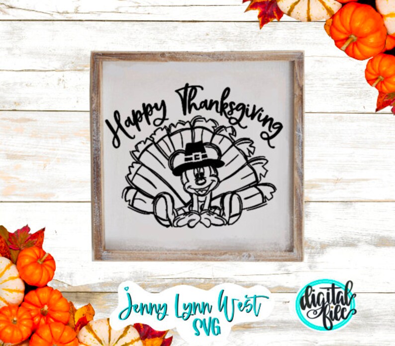 Happy Thanksgiving SVG Mickey Mouse Thanksgiving SVG Mickey Mouse Turkey Digital Cut files Iron on PNG Sublimation Mickey Mouse Turkey image 4