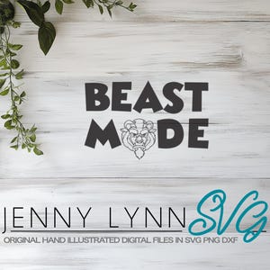 Modo Bestia SVG La Bella y la Bestia SVG Archivo digital Silueta Cricut Bestia Archivo cortado por láser Sublimación PNG Silueta Modo Bestia Svg