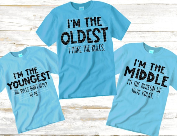 Family Rules Shirts SVG Family Shirts Iron on Cricut Printable Digital  Shirt Cut File Silhouette I Am the Oldest BUNDLE 3 Designs 12 Files -   Denmark