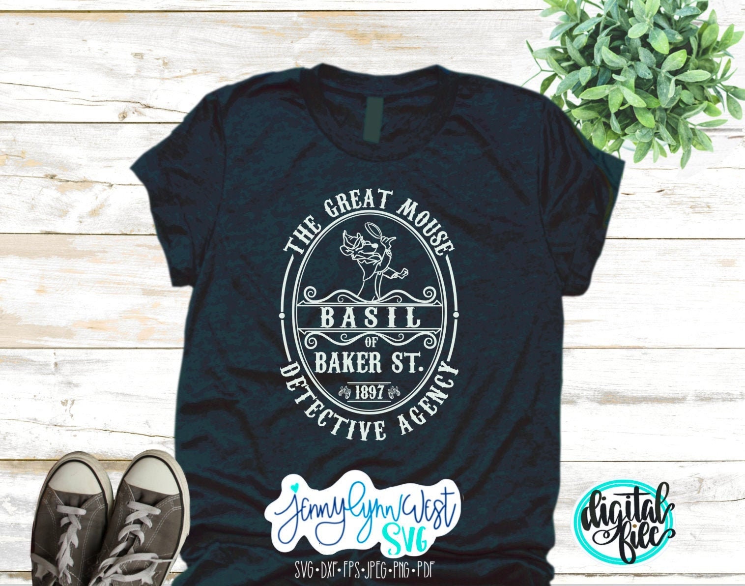 De Grote Muis Detective SVG Disney SVG Basil van Baker Street Shirt Silhouet Cricut Mouse Detective Cut bestand Disney Beroepen SVG Png