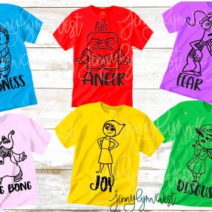 Inside Out SVG Bundle Wut Traurigkeit Freude Bing Bong Angst Ekel Shirt Digital Eisen Auf Silhouette Download 6 Inside Out 36 Dateien Bundle DXF