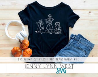 Haunted Mansion Hitchhiking Ghosts SVG Cut File - Halloween DisneySVG for Cricut, Silhouette, Sublimation PNG - Disneyland Shirt Design