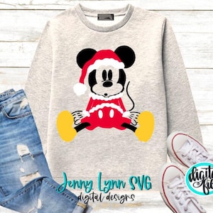 Mickey Mouse Santa SVG Santa Mickey Mouse Christmas png svg Cut File Cricut Silhouette File Christmas Santa SVG Mickey Mouse Christmas