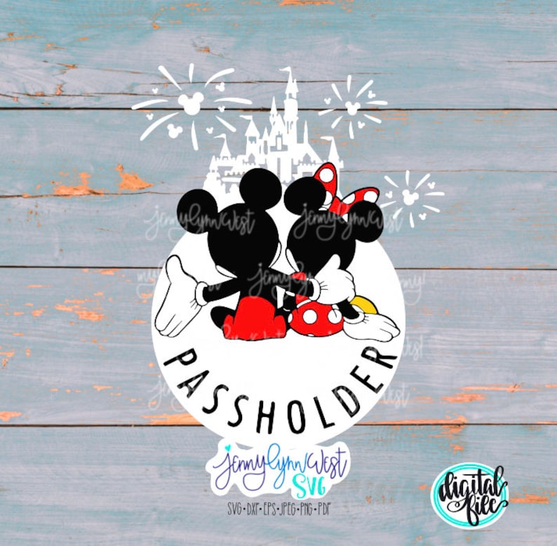 Download Disney SVG Passholder Mickey and Minnie Sticker Digital ...