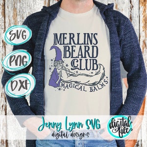 Merlins Beard Club SVG Sword and the Stone Cricut Silhouette Cut file svg dxf png  Digital File Iron On - Laser cut svg designs, Silhoette