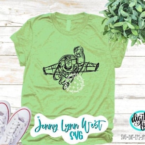 Buzz Lightyear SVG Toy Story SVG Buzz Lightyear Sketchbook SVG Shirt Silhouette Download Digital Cricut Cut Iron On Toy Story Sketch