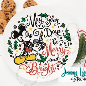 Mickeys Christmas SVG DisneySVG Teacher Neighbor Gifts Christmas SVG Merry Bright Silhouette Cricut Christmas Sublimation dxf png Cut File