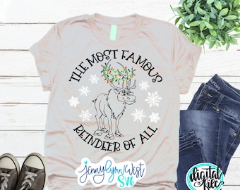 Frozen Sven Christmas SVG Most Famous Reindeer of All Sven Frozen Disneyland Sublimation PNG Iron On Digital Download Cut File Cricut