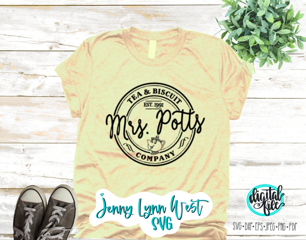 Mrs. Potts Tea Biscuit Company SVG Disney SVG Beauty and Beast Shirt …