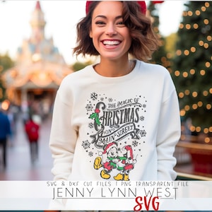 Main Street Christmas SVG DisneySVG Disneyland Christmas SVG Disneyland Christmas Silhouette Cricut Natal Sublimação dxf png Arquivo de corte