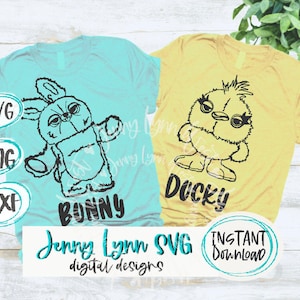 Toy Story Bunny and Ducky SVG Toy Story 3 svg Digital Download Cutting File Ducky SVG Shirt Disneyland svg Disneyworld bundle svg dxf png