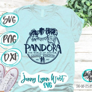 Pandora Shirt Pandora SVG World of Avatar Animal Kingdom SVG DXF Screen Print Cut file Disneyworld Cricut Silhouette Iron On PNg