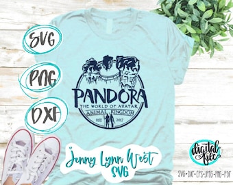 Pandora Shirt Pandora SVG World of Avatar Animal Kingdom SVG DXF Screen Print Cut file Disneyworld Cricut Silhouette Iron On PNg