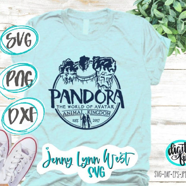 Pandora Shirt Pandora SVG World of Avatar Animal Kingdom SVG DXF Screen Print Cut file Disneyworld Cricut Silhouette Iron On PNg