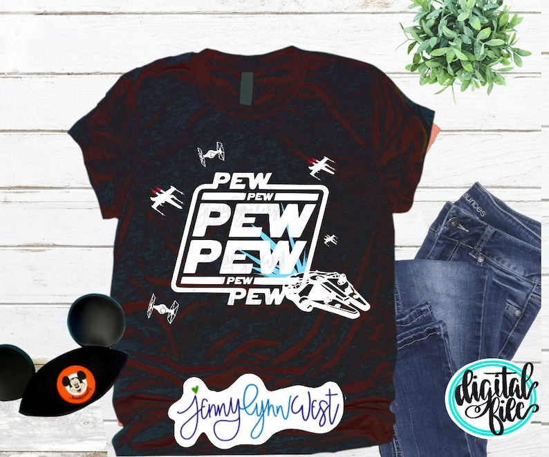 Download Disney Star Wars SVG Shirt Pew Pew Pew Jedi Iron On Cricut ...