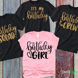 Birthday Girl SVG Birthday Party Birthday Crew Birthday Squad Shirts Silhouette Cricut Iron On Cut Silhouette SVG Digital Bundle 16 files