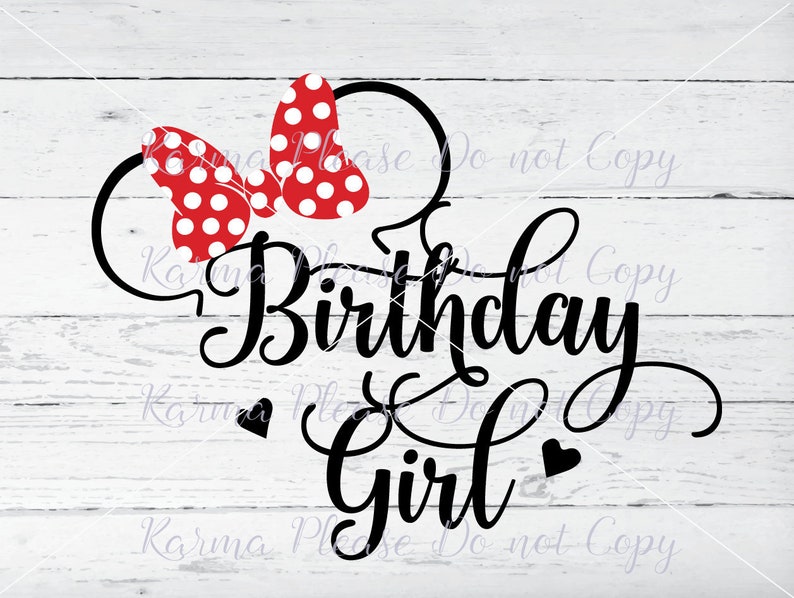 Download Disney SVG Birthday Girl Digital File Silhouette Cricut ...
