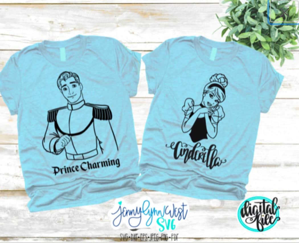 Cinderella and Prince Charming Disneyland Svg Prince and