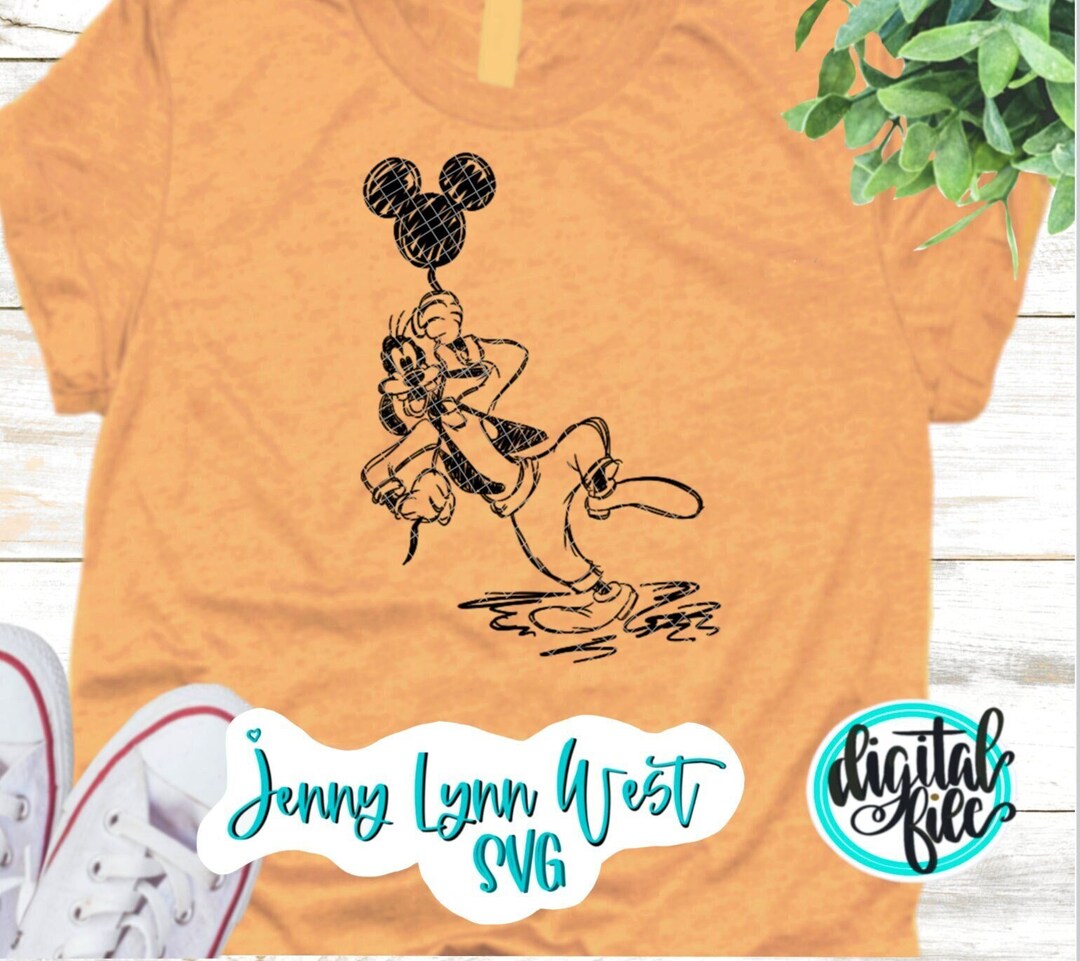 Goofy SVG PNG Dxf Classic Goofy at the Park Sketched Goofy Vacation