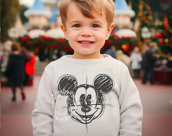 Mickey Mouse Classic SVG Dxf PNG Classic Mickey Mouse Shirt Sketched Mickey Disneyland Disneyworld Shirts Cut File Sublimation  DisneySVG