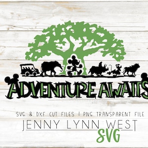 Animal Kingdom SVG Adventure Awaits SVG dxf DisneySVG safari sublimation Print shirt Cut file Cricut Silhouette Iron On Disneyworld SVG