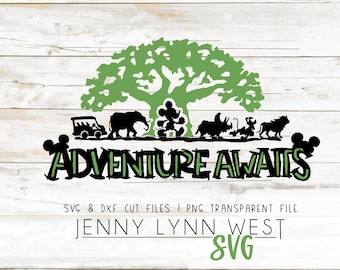 Animal Kingdom SVG Adventure Awaits SVG dxf DisneySVG safari sublimation Print shirt Cut file Cricut Silhouette Iron On Disneyworld SVG