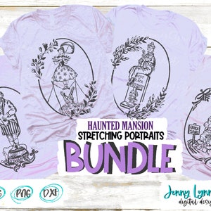 Haunted Mansion ALLE Porträts BUNDLE Tightrope Lady SVG Treibsand Stretching Gemälde