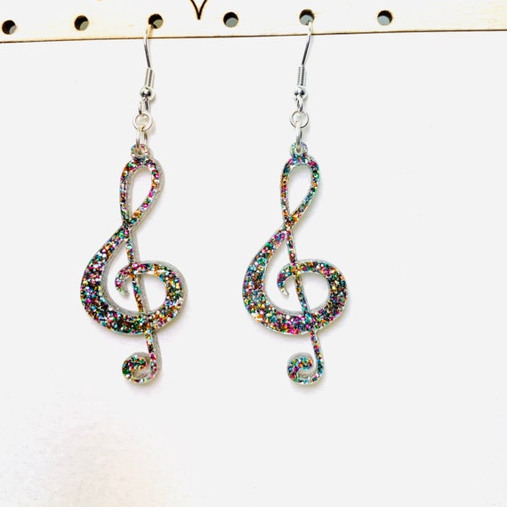 Boucles D'oreilles En Argent Massif à Paillettes Jaunes Givrées - Style Clou - Occasion