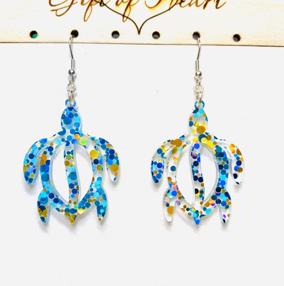 Boucles D'oreilles En Argent Massif à Paillettes Jaune Givrées – Modèle Clou (dormeuses) – Occasion, Portées