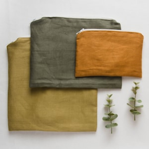Sacs en lin avec fermeture éclair + PUL | Sacs à collation | Sacs humides | Sacs à pain | OEXO-TEX | Linge de cuisine | Lavable