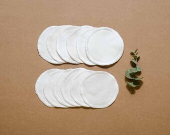 Reusable Facial Rounds: Cotton & Linen Makeup Remover Pads, Set of 12