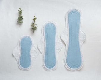 Standard-Width | Linen & Bamboo Reusable Feminine Pads | Menstrual Pad | Incontinence Pad | Washable Pad| OEKO-TEX