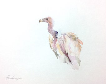 Whimsical Artwork Skeksis Vulture Fantasy Art Pencil Artwork Crystal Ball Witchy Artwork Oracle Illustration
