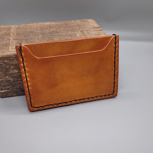 Portacarte in pelle, porta carte di credito, portafoglio tascabile minimalista, portafoglio sottile, regalo fatto a mano per lui