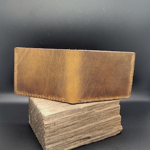 Bison Leather Wallet, Mens Wallet, Minimalist Leather Wallet, Personalized Leather Wallet, Mens Leather Wallet, gift for him